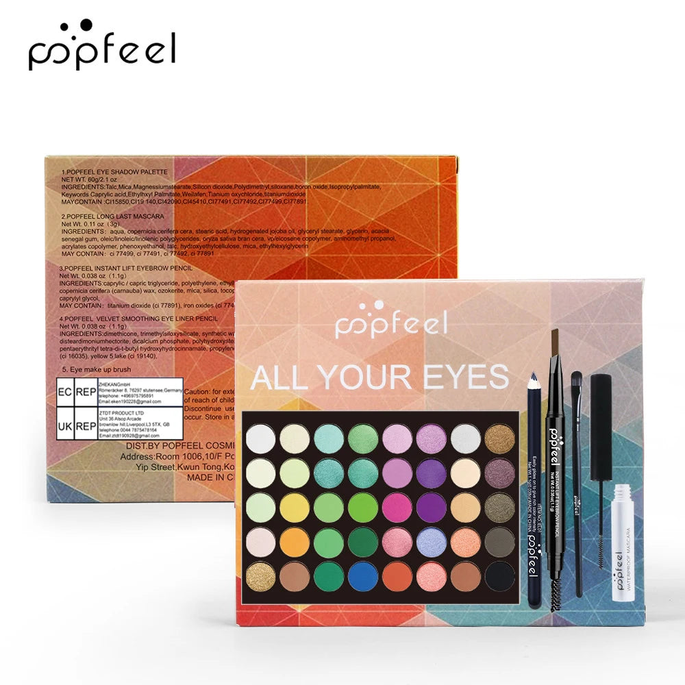 Conjunto maquiagem olhos POPFEEL